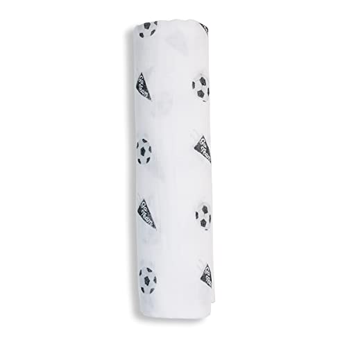 Lulujo Baby Swaddle Blanket Soccer 47x47