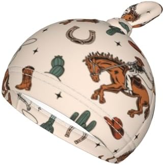 Sozzjile Western Baby Swaddle Blanket with Beanie Set