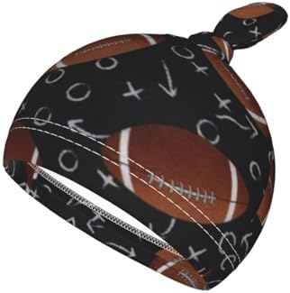 Football Baby Swaddle Blanket Beanie Set for Newborns