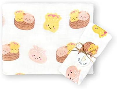 The Wee Bean Organic Cotton Bamboo Rayon Swaddle Muslin Blanket