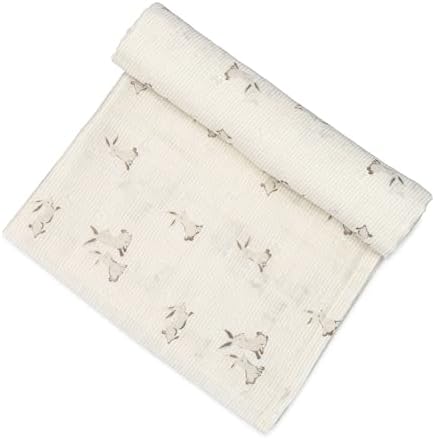 Crane Baby Organic Cotton Bunny Swaddle Wrap 47x47
