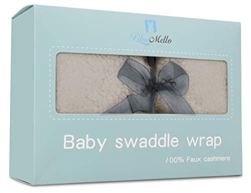 BlueMello Ultra-Soft Swaddle Blanket for Newborns 0-6 Months