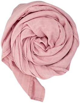 Premium Swaddle Blanket - Bamboo Viscose Organic Cotton 47 Inches Dusty Rose