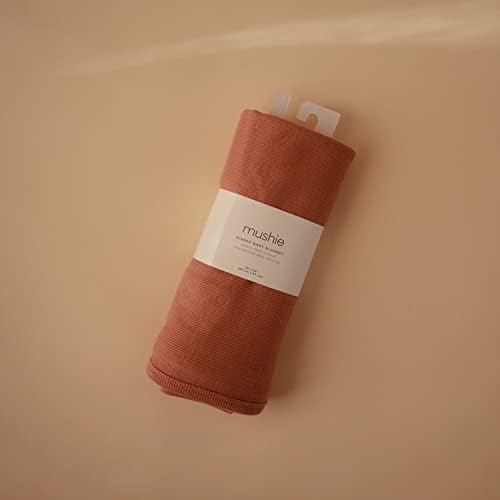 Mushie Extra Soft Baby Blanket - Organic Cotton and Elastane Ribbed Receiving Blanket