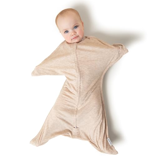 SleepingBaby Zipadee-Zip Transition Swaddle - Balanced Beige Heather