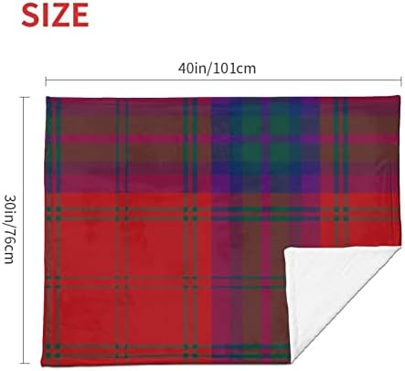 DKJlitter Baby Blanket Clan MacDougall Tartan Scottish Red Plaid 30x40 Inch