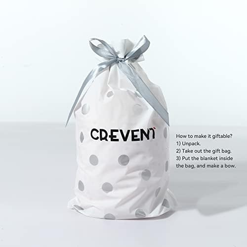 CREVENT Soft Plush Security Blanket Blue Dog