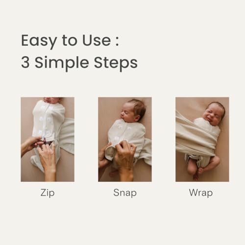 Embe 2-Way Starter Baby Swaddle 6-14 lbs Blush Blossom