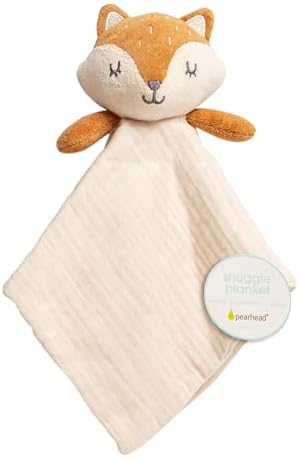 Pearhead Fox Security Blanket Soft Baby Lovey for Newborn and Toddlers