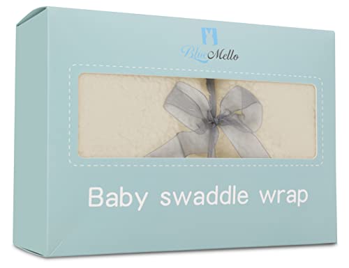 BlueMello Baby Swaddle Blanket - Ultra Soft Plush Swaddle Wrap