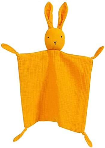 Organic Cotton Muslin Bunny Lovey Blanket for Babies