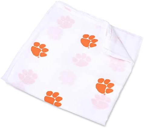 Three Little Anchors Clemson University Muslin Swaddle Blanket 47x47in