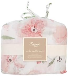 Crane Baby 100 Cotton Muslin Swaddle Blankets Pink Floral 47x47