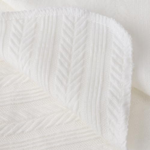 DRESHOW BQUBO Baby Swaddle Blankets Set 4PCS White with Hat and Bow