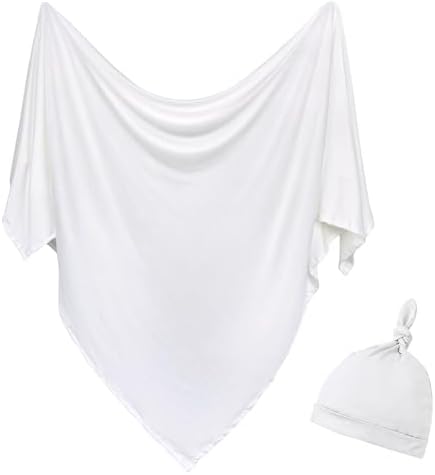 Aijoviko Newborn Swaddle Blanket with Hat Set
