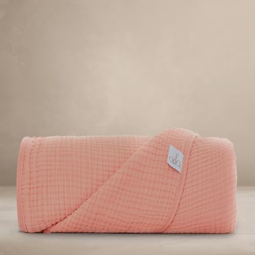Oilo Premium Muslin Baby Blanket Rosette Pink 45 x 60