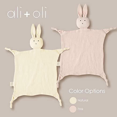 AliOli Cuddle Bunny Security Blanket - Soft Cotton