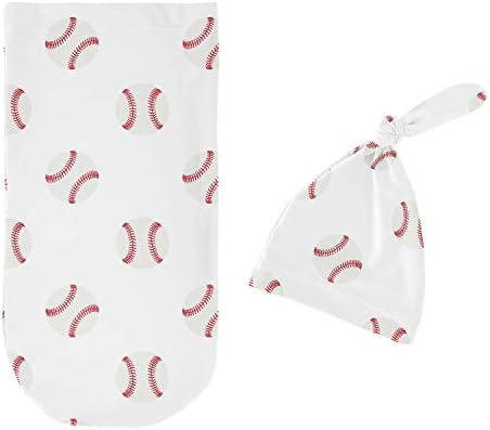 Sweet Jojo Baseball Baby Boy Sleep Sack and Beanie 2pc Set
