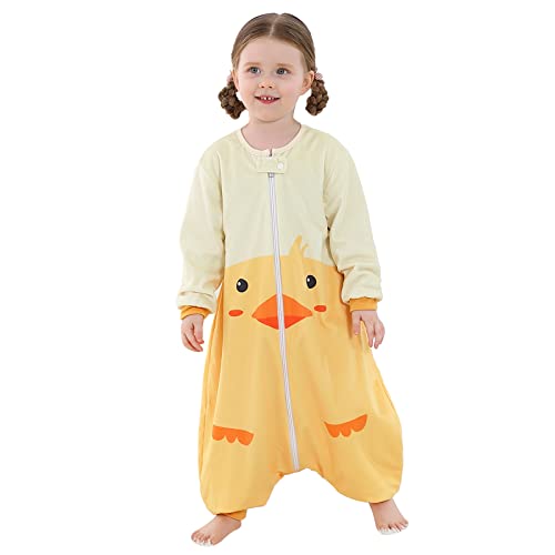 MICHLEY Baby Sleeping Bag Long Sleeve with Feet for 1-3 Years