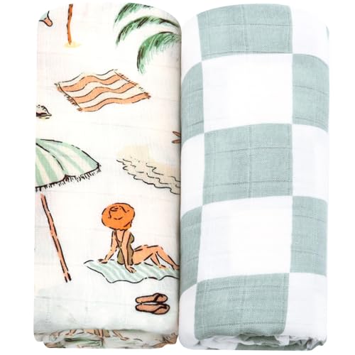 LifeTree Muslin Swaddle Blankets for Boys Girls