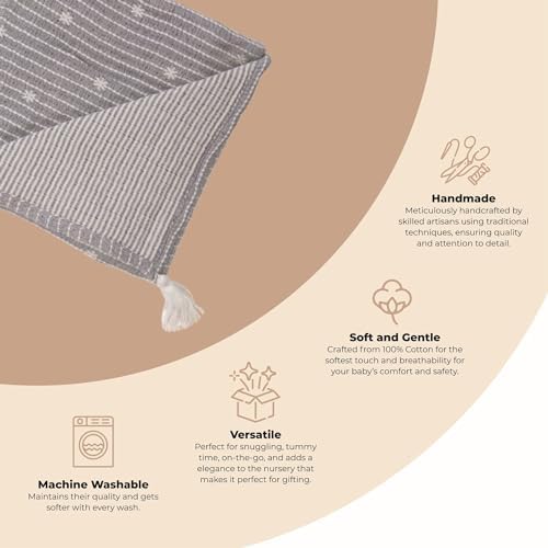 Crane Baby Starlight Luxe Blanket 36 x 36 Inches 100 Cotton