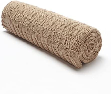 LAWKUL Baby Blanket Soft Cable Knit 40x30