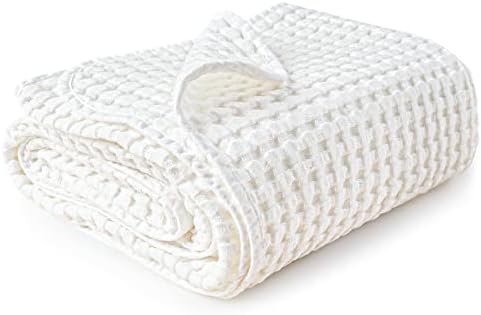 Konssy Waffle Baby Blanket - Soft Cozy Weightless Swaddle for Newborns