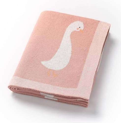 Loyfoky Baby Blanket 100 Cotton Swaddle 40x30in Pink