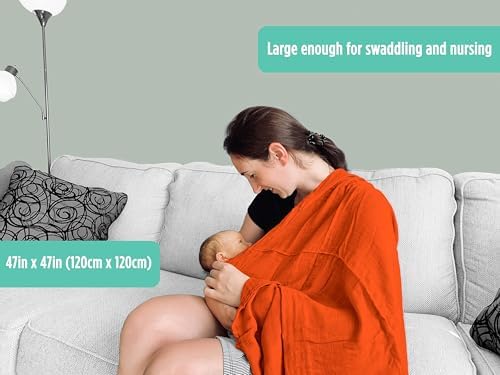 3-Pack Muslin Swaddle Blankets - Neutral Unisex for Newborns