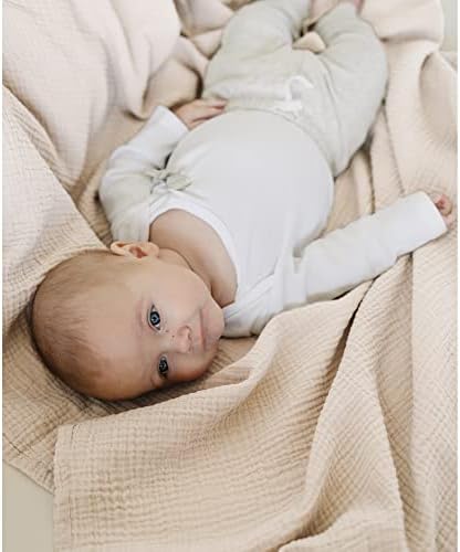 Konssy 3 Pack Muslin Swaddle Blankets 47x47