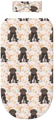 Soft Swaddle Blanket with Headband Set for Newborn Baby