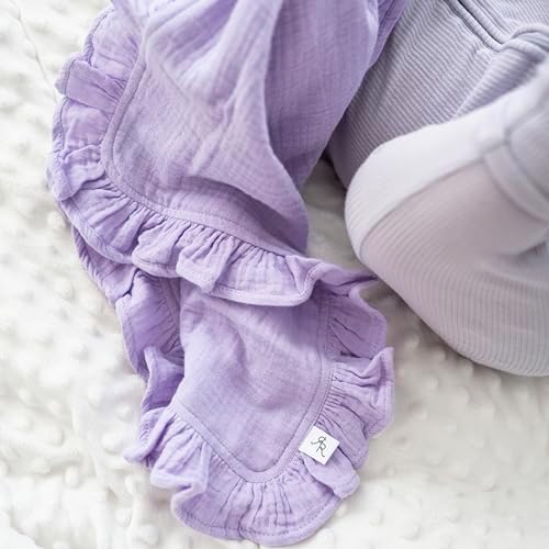 Ryan Rose Cutie Lovey Security Blanket - Organic Cotton Muslin with Snap Closure
