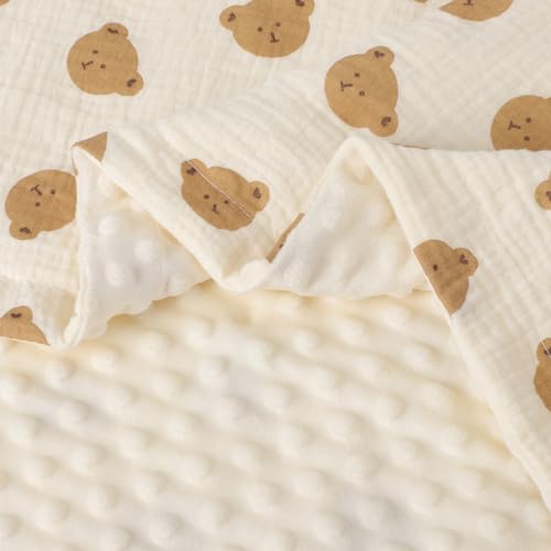 Knirose Fluffy-Backed Swaddle Blanket for Newborn Baby