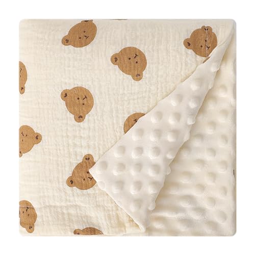 Knirose Fluffy-Backed Swaddle Blanket for Newborn Baby