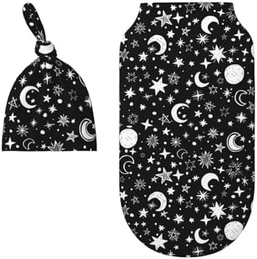 Soft Moon Star Swaddle Blanket for Newborn Babies