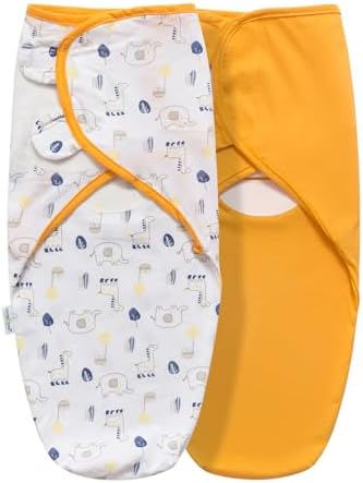 LITTLE TOTS Baby Swaddle Blanket 2 Pack 0-3 Months 1