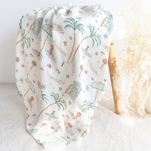 LifeTree Muslin Swaddle Blankets for Boys Girls