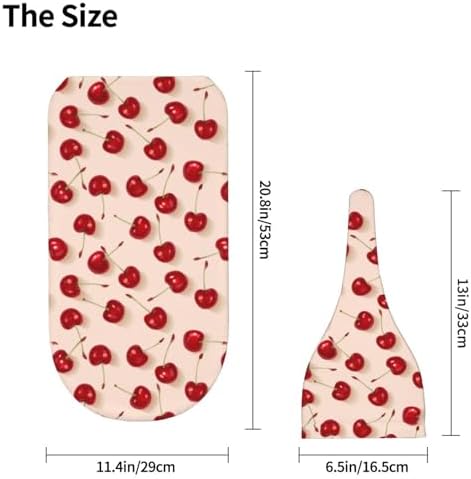 Red Cherrys Pattern Newborn Swaddle Blanket Hat Set