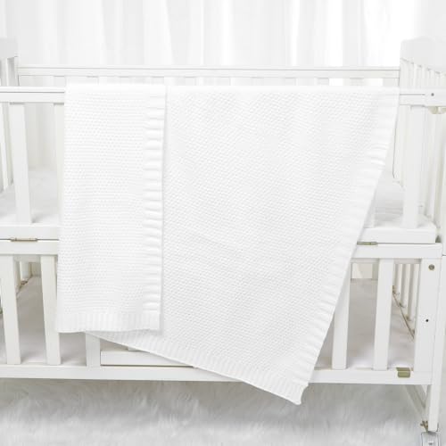 Mimixiong Soft Warm Crochet Baby Blanket 40x30 Inches
