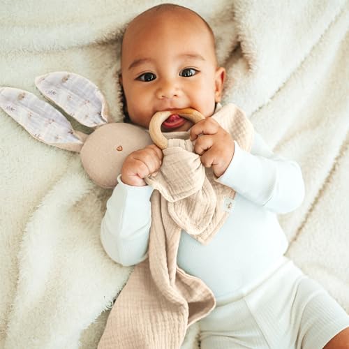 Mikito Organic Cotton Baby Muslin Lovey Bunny