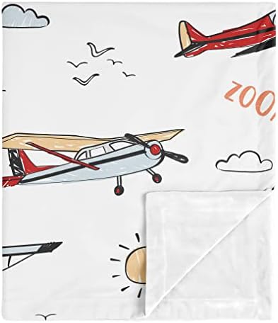Sweet Jojo Designs Vintage Airplane Swaddle Blanket