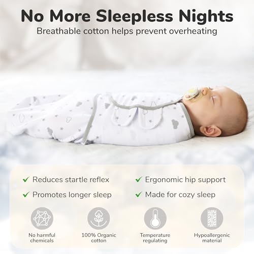 Mama Cheetah Organic Baby Swaddle Blanket 3-Pack Grey