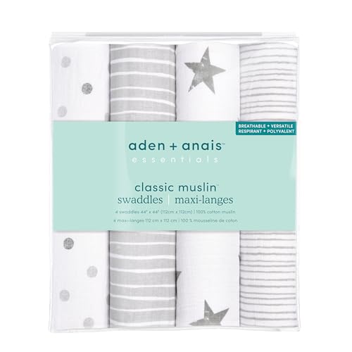 aden anais Muslin Swaddle Blankets 4 Pack Dusty