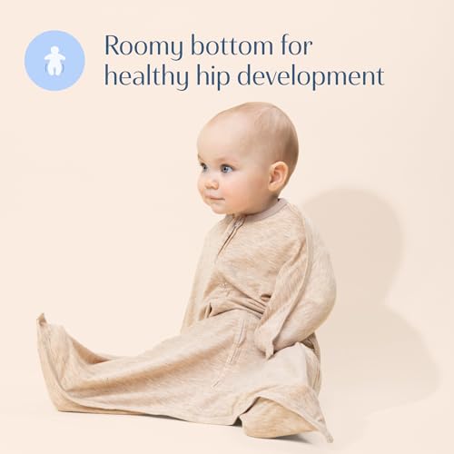 SleepingBaby Zipadee-Zip Transition Swaddle - Balanced Beige Heather