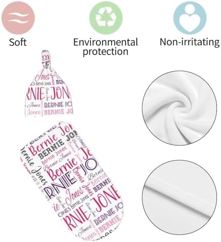 Personalized Baby Swaddle Set with Name Hat