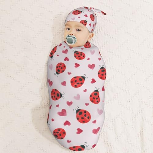 KiuLoam Hummingbird Flowers Swaddle Set with Hat