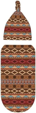 Sanghing Aztec Swaddle Blanket with Beanie Set for Newborns