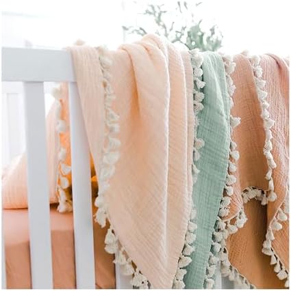 Crane Baby 6-Layer Muslin Swaddle Blanket Desert Rose 30x40 Inches
