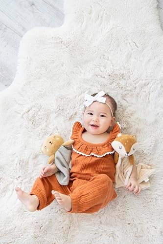 Pearhead Fox Security Blanket Soft Baby Lovey for Newborn and Toddlers