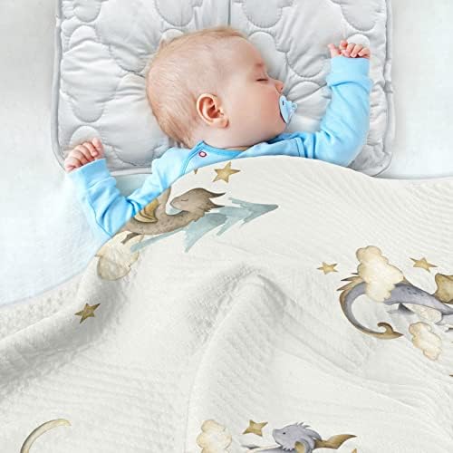 Dragon Baby Cotton Swaddle Blanket - 30x40 Inches Lightweight Soft Blanket for Infants